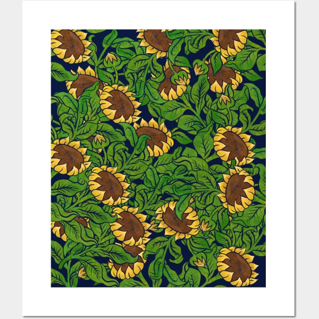 Sunflowers Wall Art by bubbsnugg